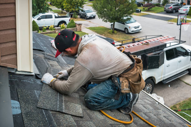 Professional Roofing technician working in Three Bridges, NJ